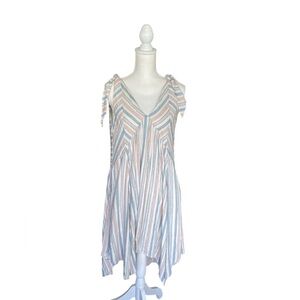 Promesa High Low Tie Strap Striped Sundress Size L